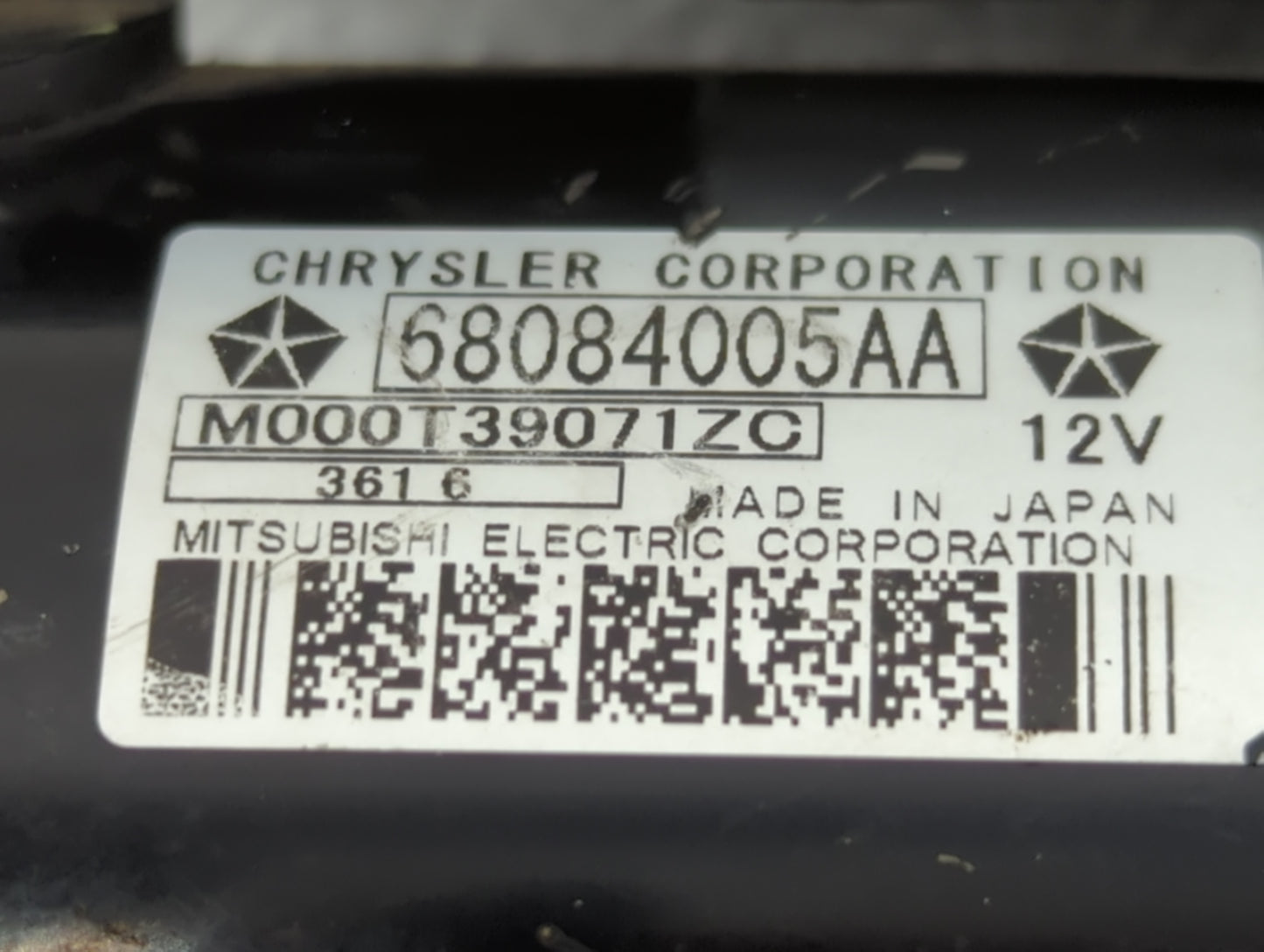 2014-2018 Jeep Cherokee Car Starter Motor Solenoid OEM P/N:68084005AA Fits Fits 2014 2015 2016 2017 2018 2019 2020 2021 2022