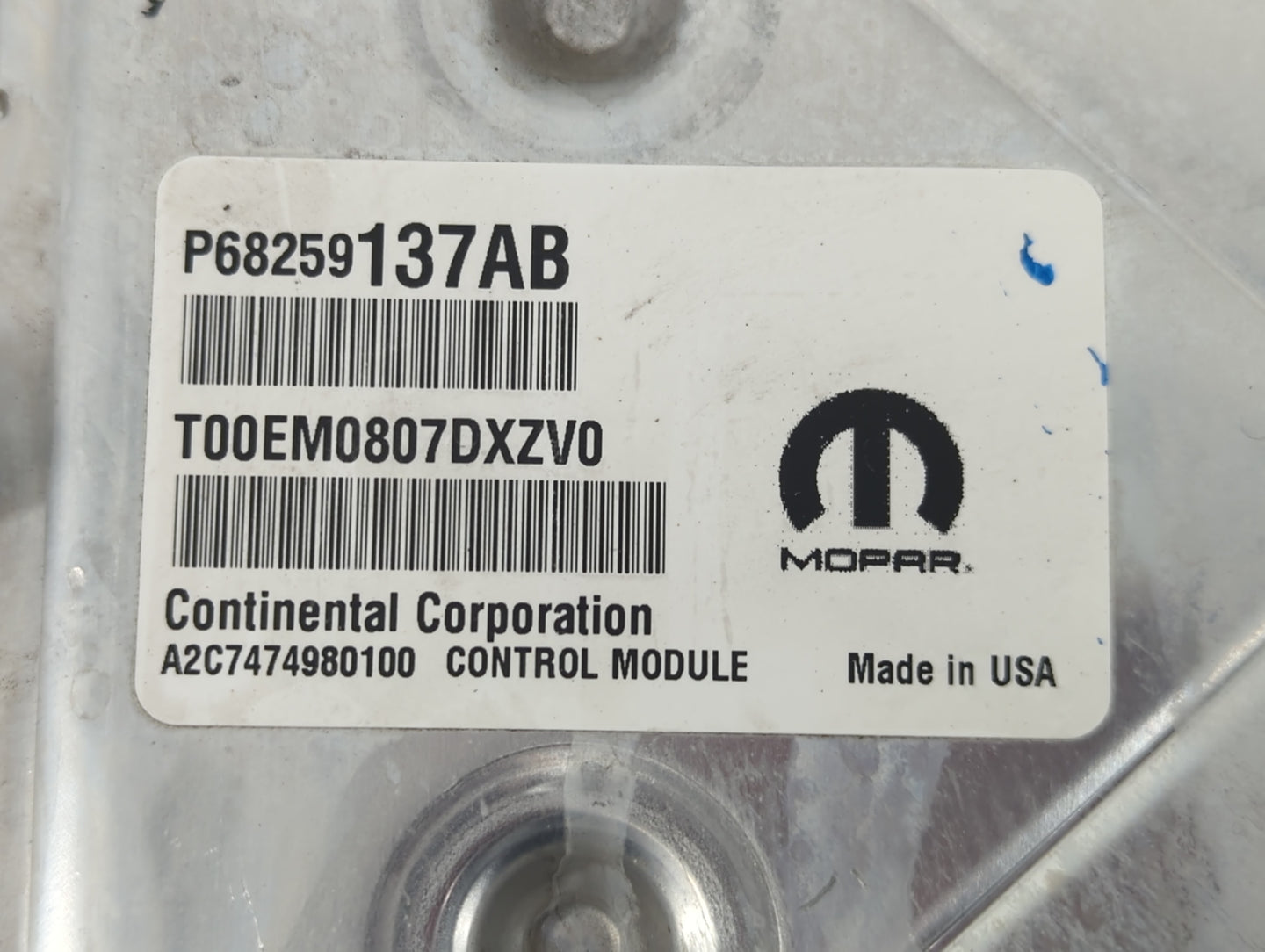 2016-2017 Jeep Cherokee PCM Engine Control Computer ECU ECM PCU OEM P/N:P68259137AB Fits Fits 2016 2017 OEM Used Auto Parts 