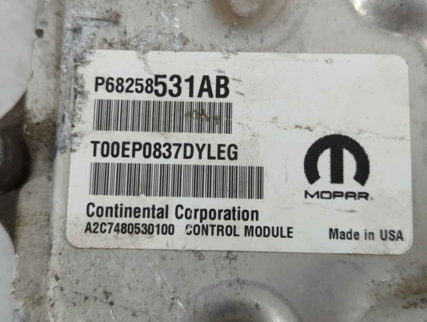 2016-2017 Jeep Cherokee PCM Engine Control Computer ECU ECM PCU OEM P/N:P68258531AB Fits Fits 2016 2017 OEM Used Auto Parts 