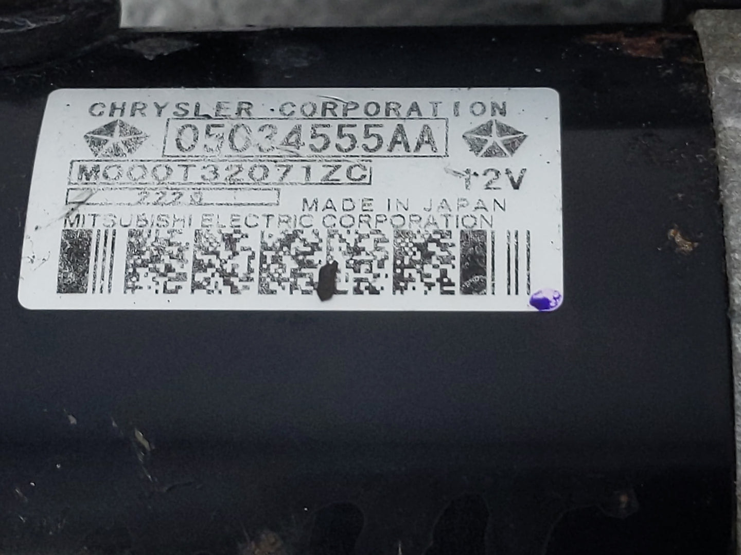 2017 Jeep Compass Car Starter Motor Solenoid OEM P/N:05034555AA Fits OEM Used Auto Parts - Oemusedautoparts1.com