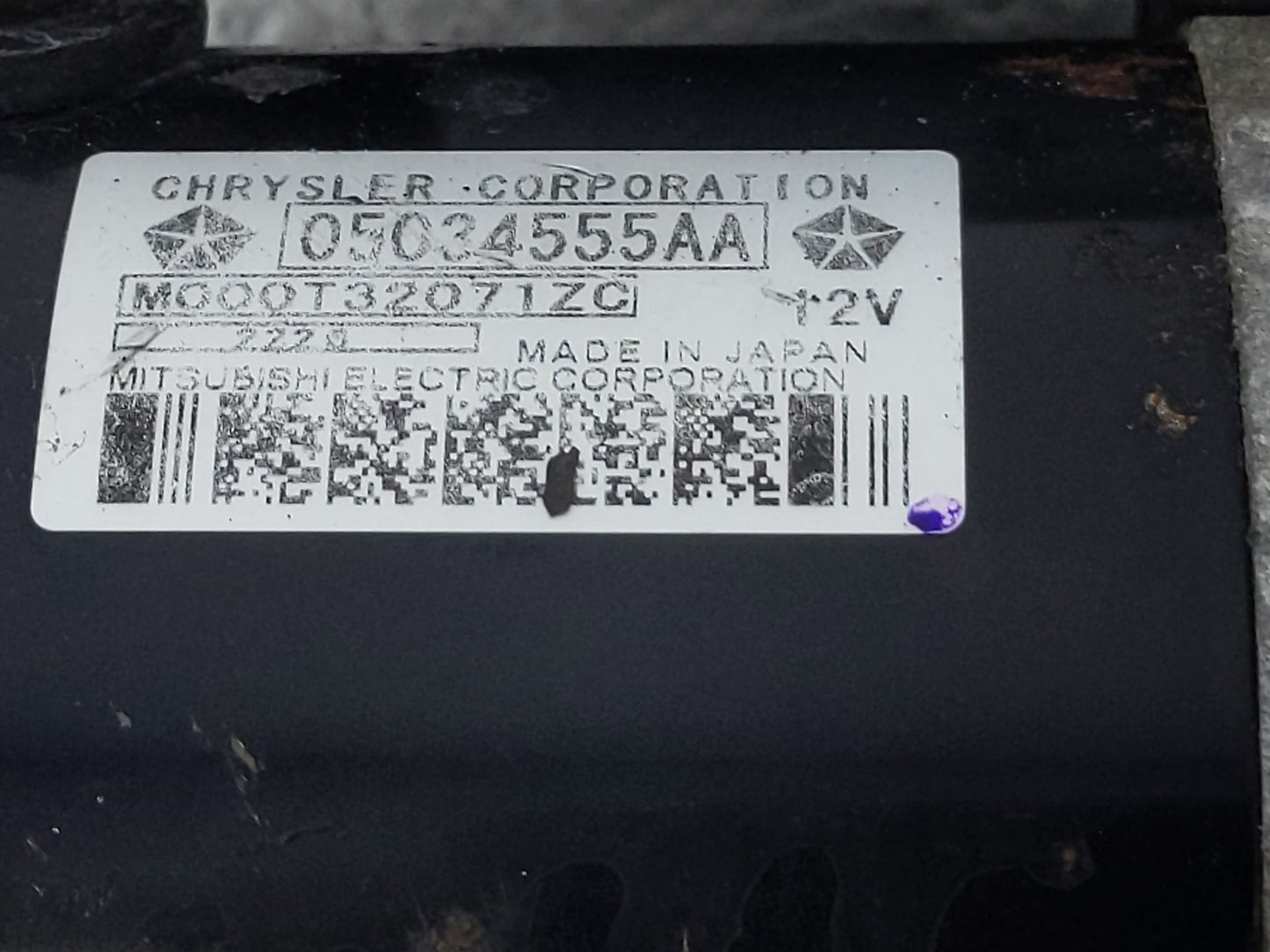 2017 Jeep Compass Car Starter Motor Solenoid OEM P/N:05034555AA Fits OEM Used Auto Parts - Oemusedautoparts1.com