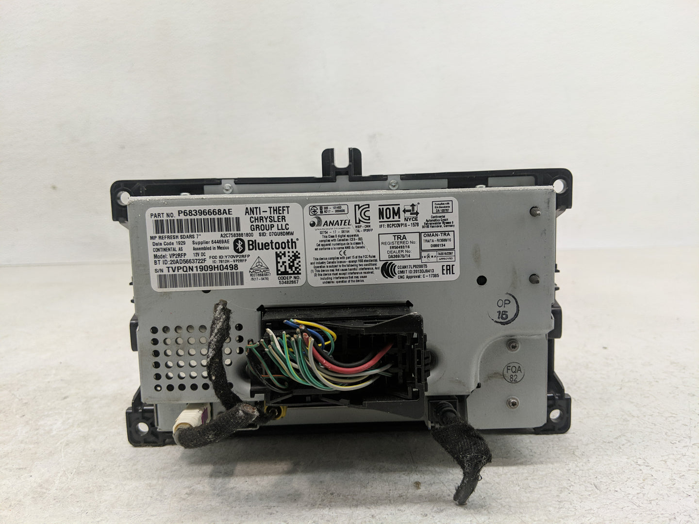 2017 Jeep Compass Radio AM FM Cd Player Receiver Replacement Fits OEM Used Auto Parts - Oemusedautoparts1.com