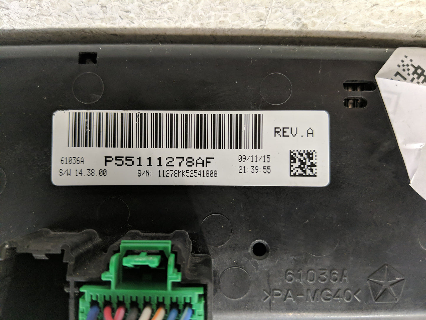 2017 Jeep Compass Climate Control Module Temperature AC/Heater Replacement P/N:P55111278AF Fits Fits 2011 2012 2013 2014 201