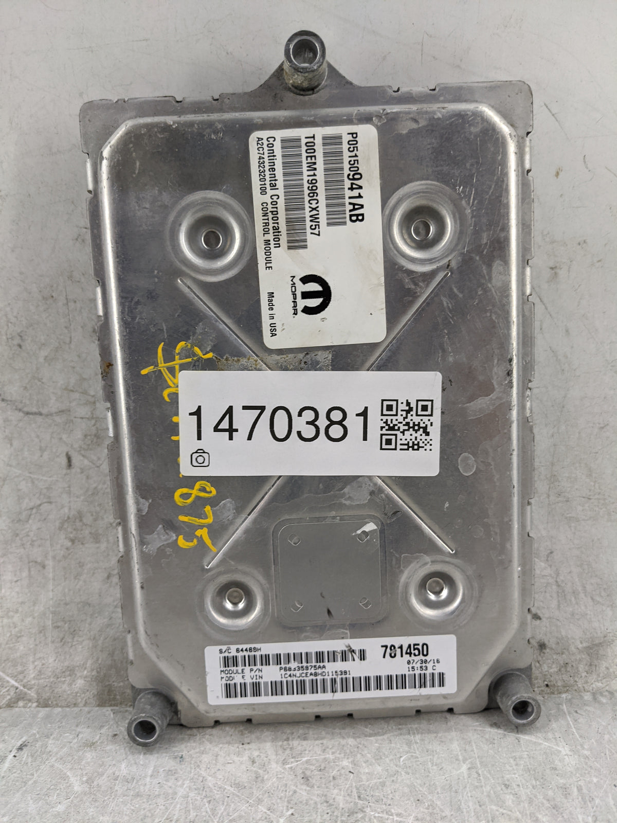 2013-2017 Jeep Compass PCM Engine Control Computer ECU ECM PCU OEM P/N:P05150941AB T00EM1996CXW57 Fits 2013 2014 2015 2016 2