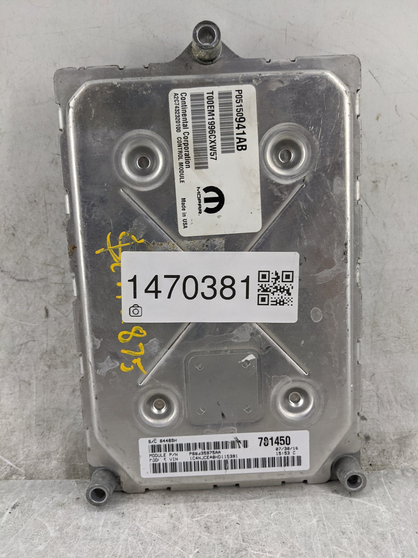 2013-2017 Jeep Compass PCM Engine Control Computer ECU ECM PCU OEM P/N:P05150941AB T00EM1996CXW57 Fits OEM Used Auto Parts -
