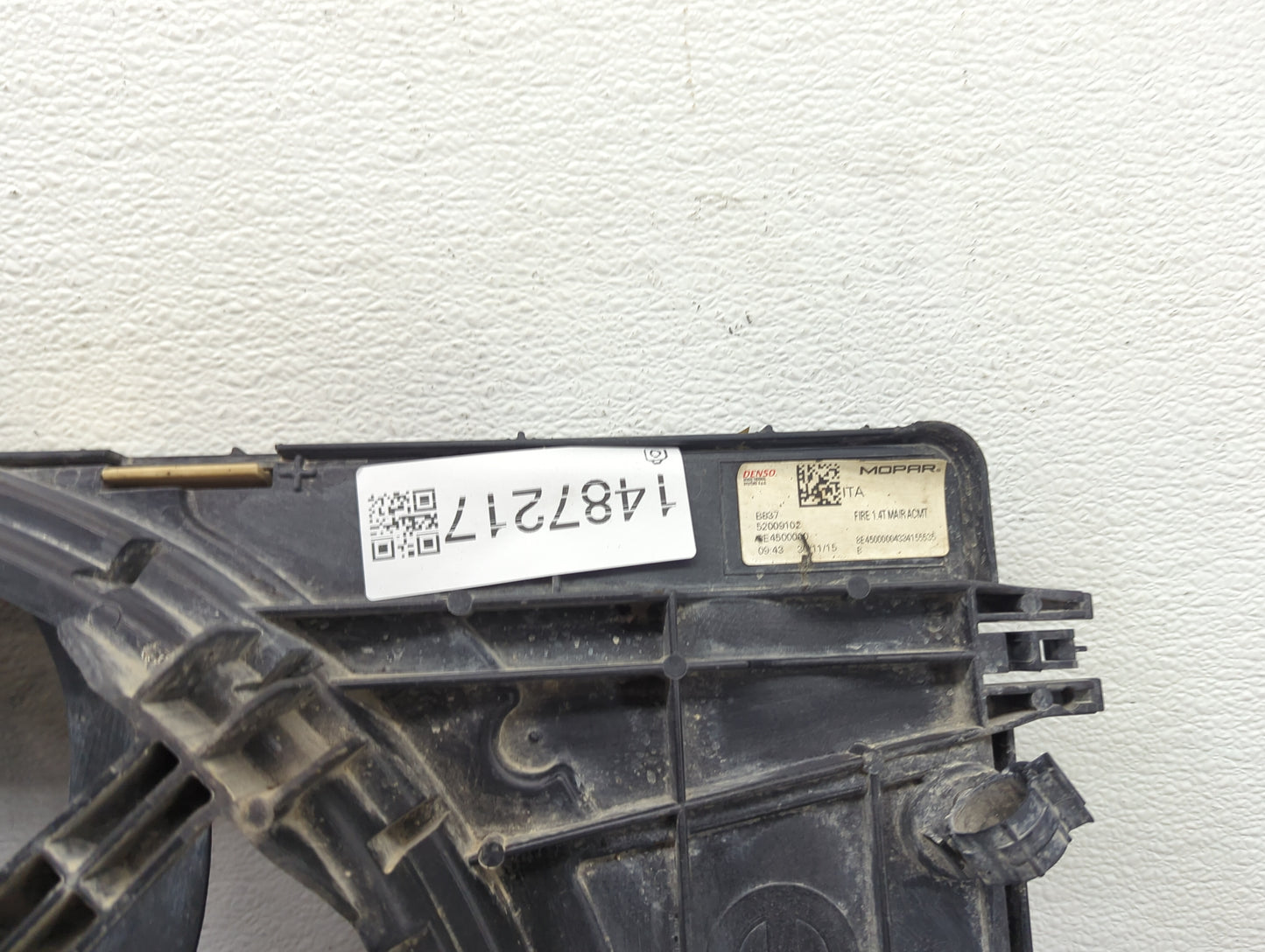 2017 Jeep Compass Electric Radiator Cooling Fan Motor Assembly P/N:68249185AA 52009102 Fits OEM Used Auto Parts - Oemusedaut