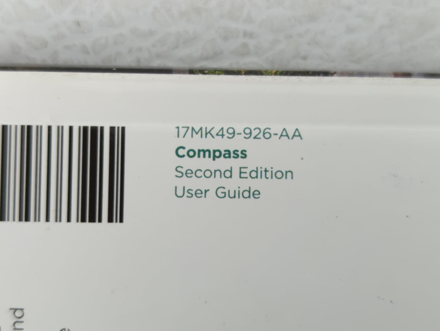 2017 Jeep Compass Owners Manual Book Guide OEM Used Auto Parts - Oemusedautoparts1.com