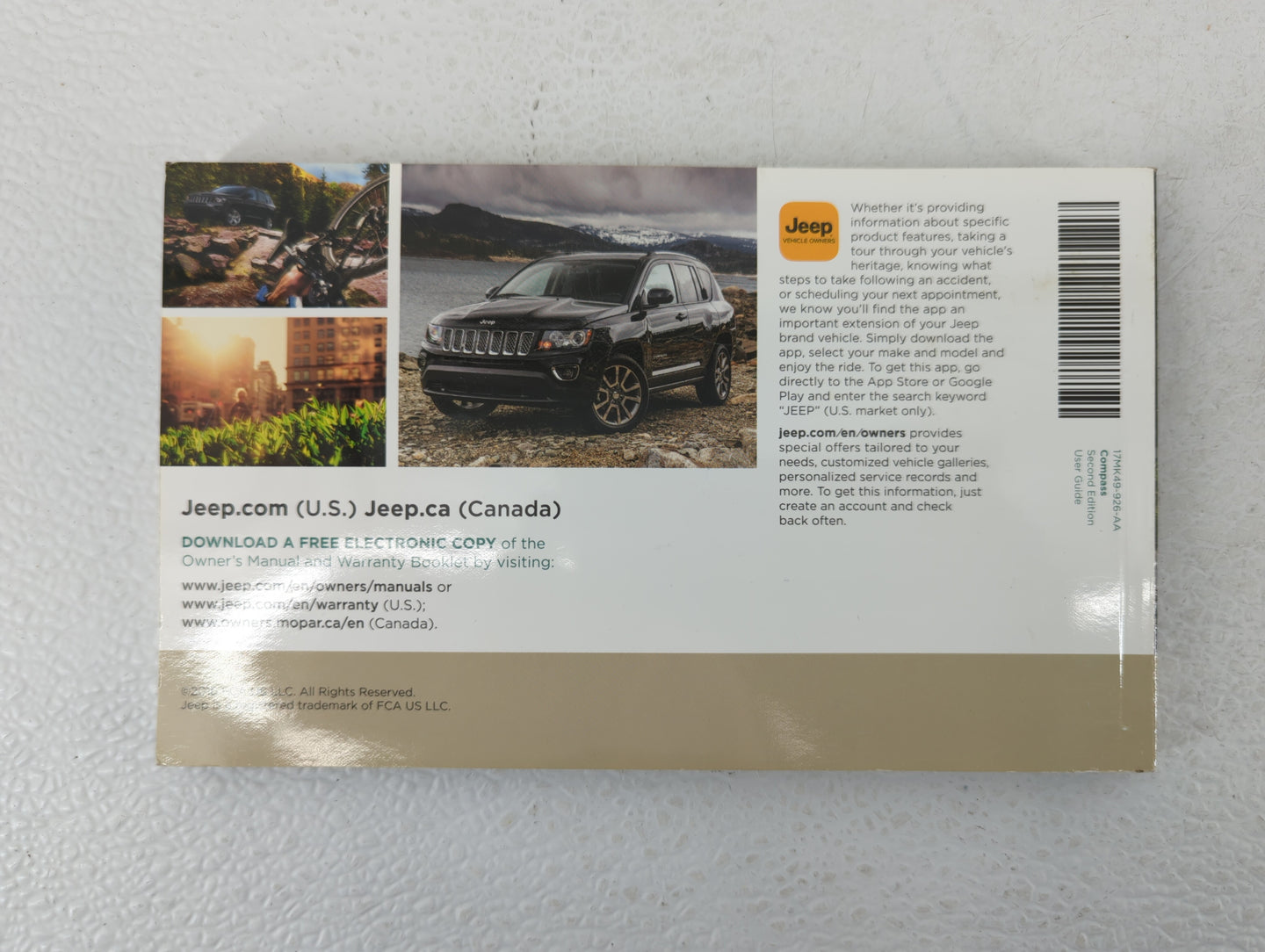 2017 Jeep Compass Owners Manual Book Guide OEM Used Auto Parts - Oemusedautoparts1.com