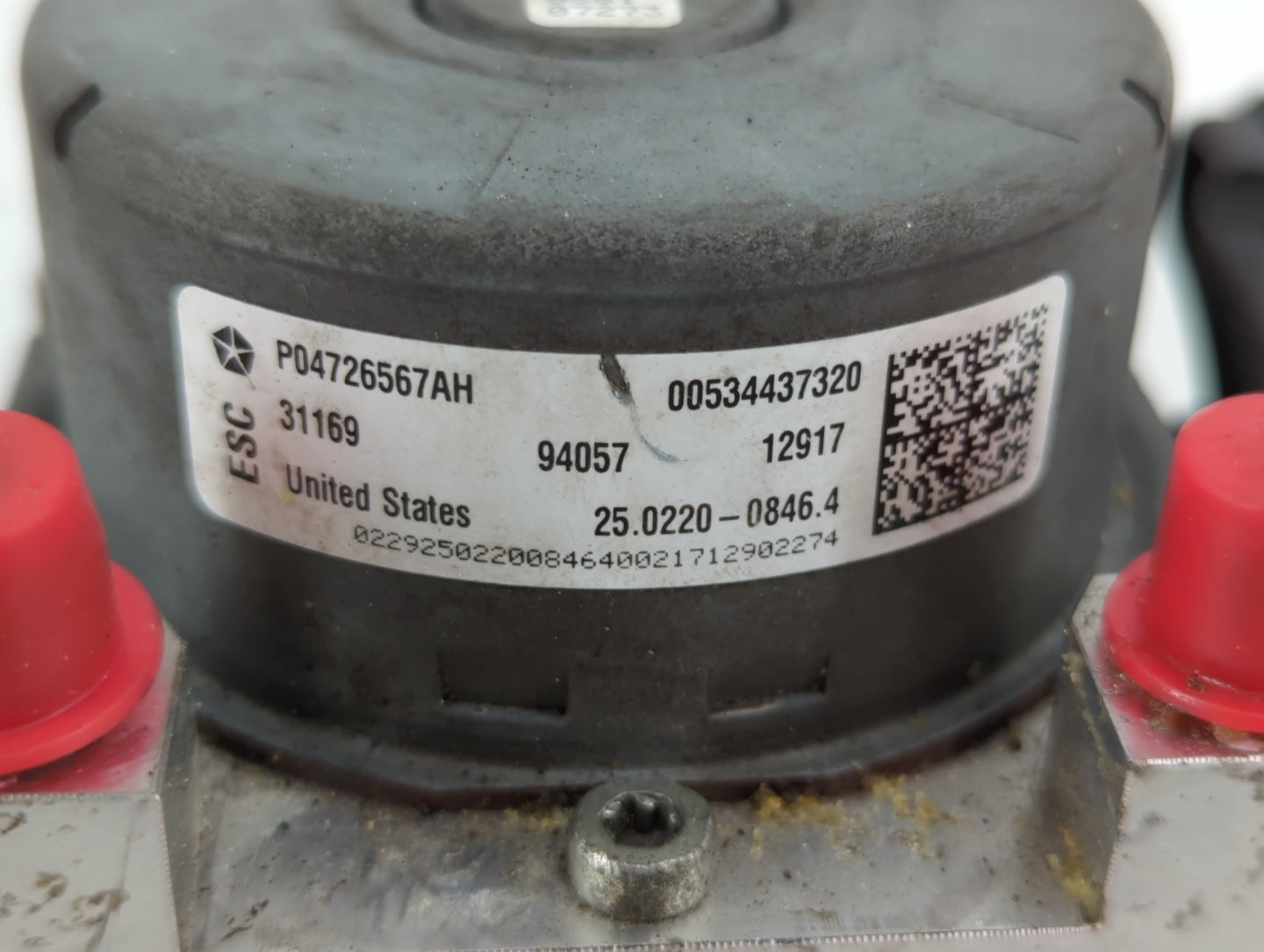 2017 Jeep Compass ABS Pump Control Module Replacement P/N:00534437320 P04726567AH Fits OEM Used Auto Parts - Oemusedautopart