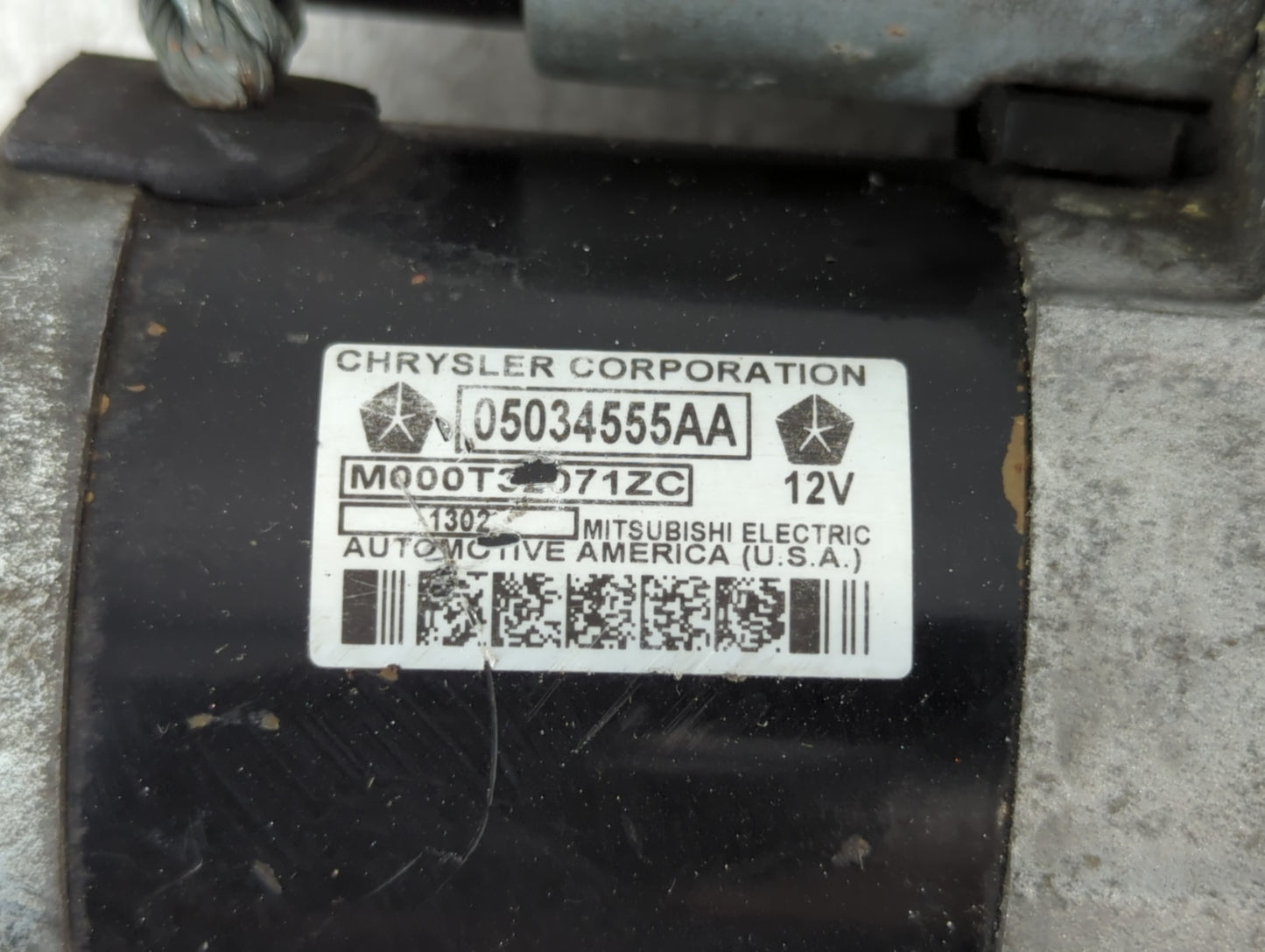 2017-2020 Jeep Compass Car Starter Motor Solenoid OEM P/N:05034555AA Fits Fits 2017 2018 2019 2020 2021 2022 OEM Used Auto P