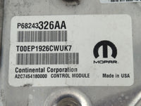 2016-2017 Jeep Grand Cherokee PCM Engine Control Computer ECU ECM PCU OEM P/N:P68243326AB Fits Fits 2016 2017 OEM Used Auto 