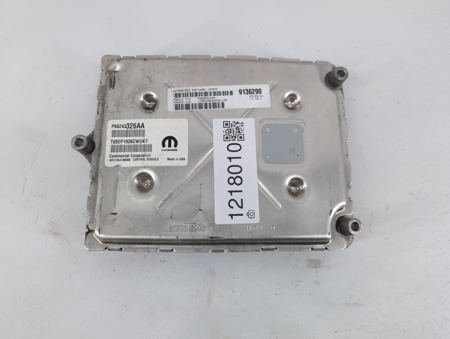 2016-2017 Jeep Grand Cherokee PCM Engine Control Computer ECU ECM PCU OEM P/N:P68243326AB Fits Fits 2016 2017 OEM Used Auto 