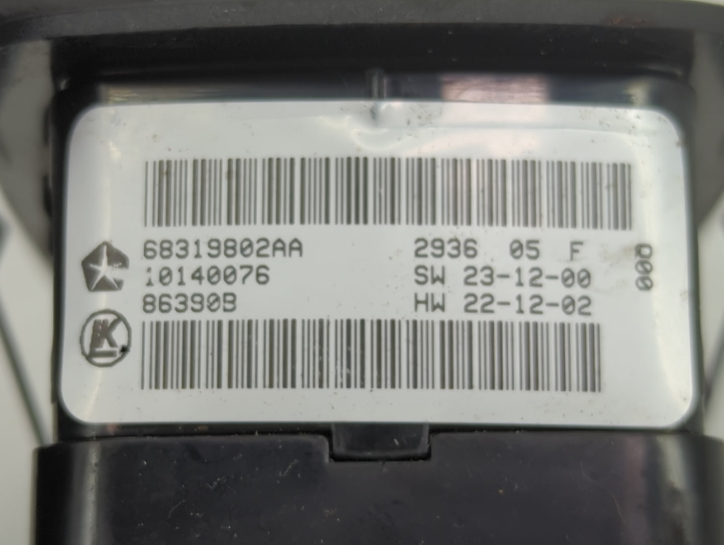 2016-2022 Jeep Grand Cherokee Master Power Window Switch Replacement Driver Side Left P/N:68319802AA Fits OEM Used Auto Part