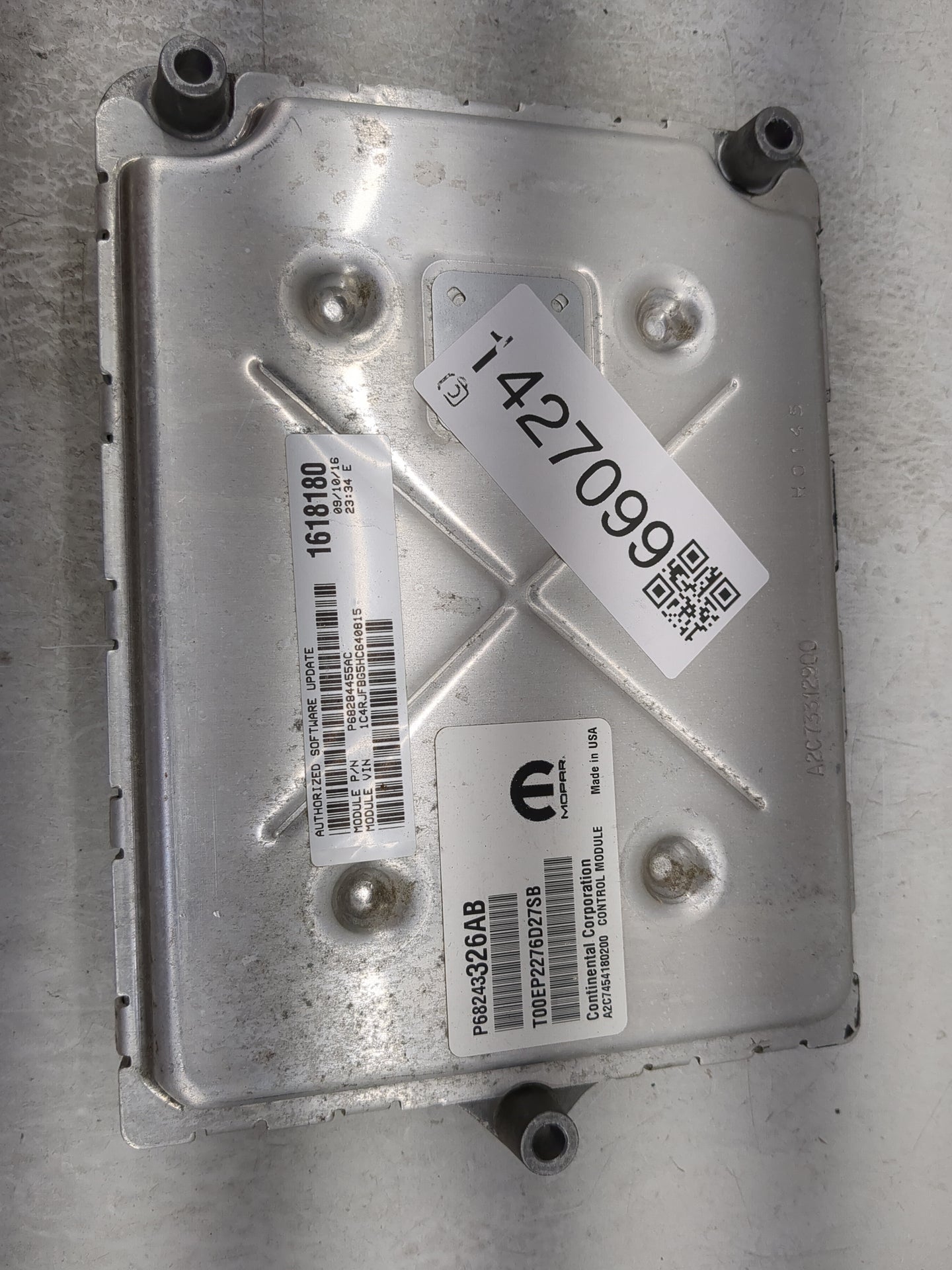 2016-2017 Jeep Grand Cherokee PCM Engine Control Computer ECU ECM PCU OEM P/N:P68284455AC P68243326AB Fits Fits 2016 2017 OE