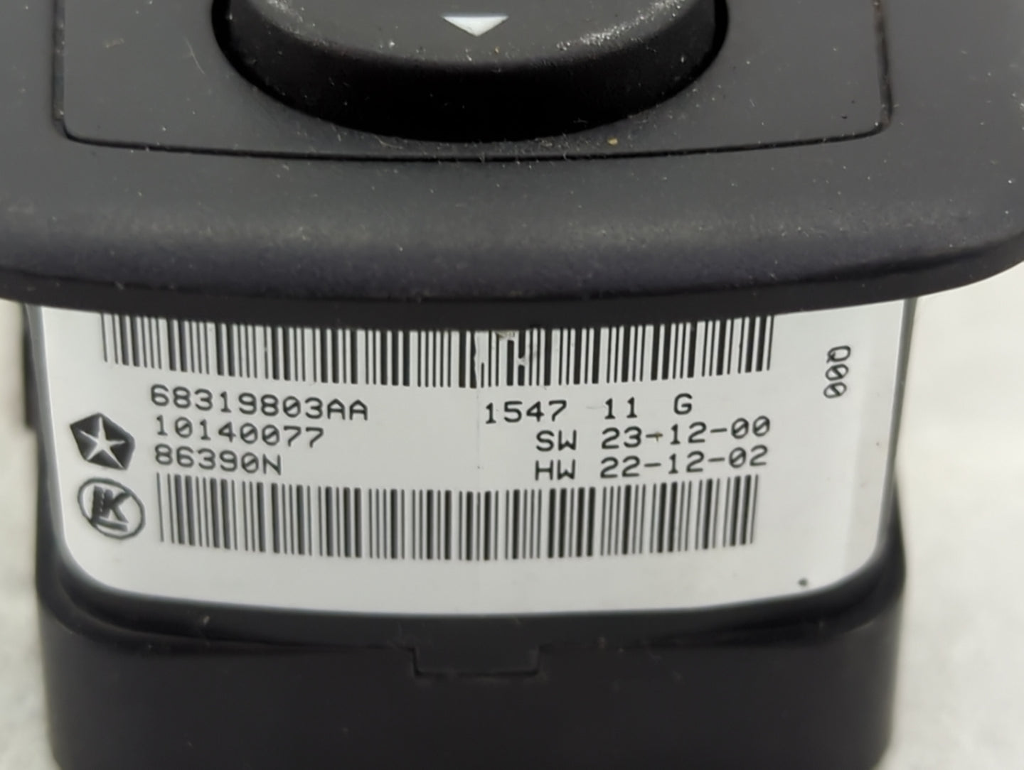 2016-2022 Jeep Grand Cherokee Master Power Window Switch Replacement Driver Side Left P/N:68319803AA 10140077 Fits OEM Used 