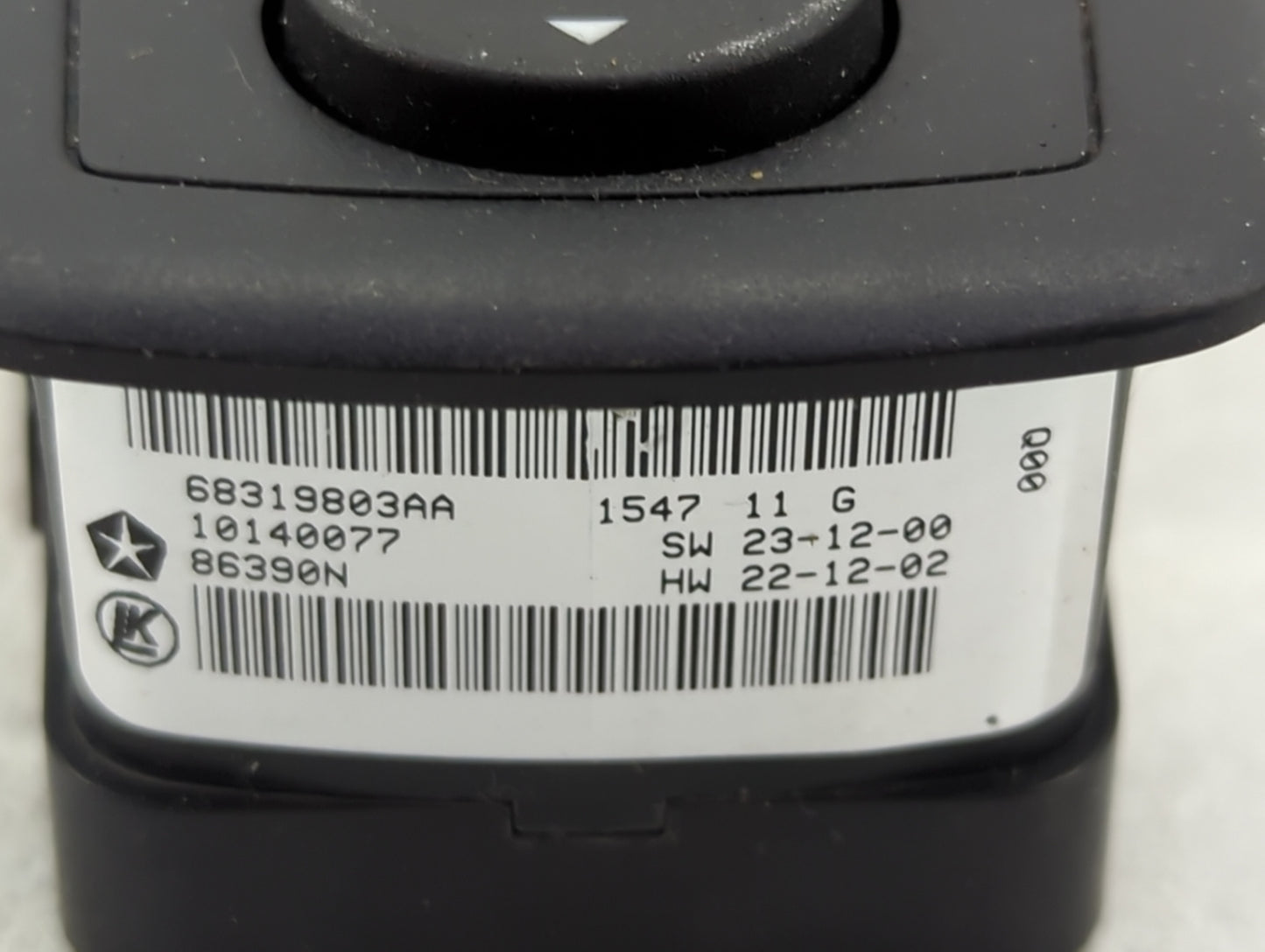 2016-2022 Jeep Grand Cherokee Master Power Window Switch Replacement Driver Side Left P/N:68319803AA 10140077 Fits OEM Used 