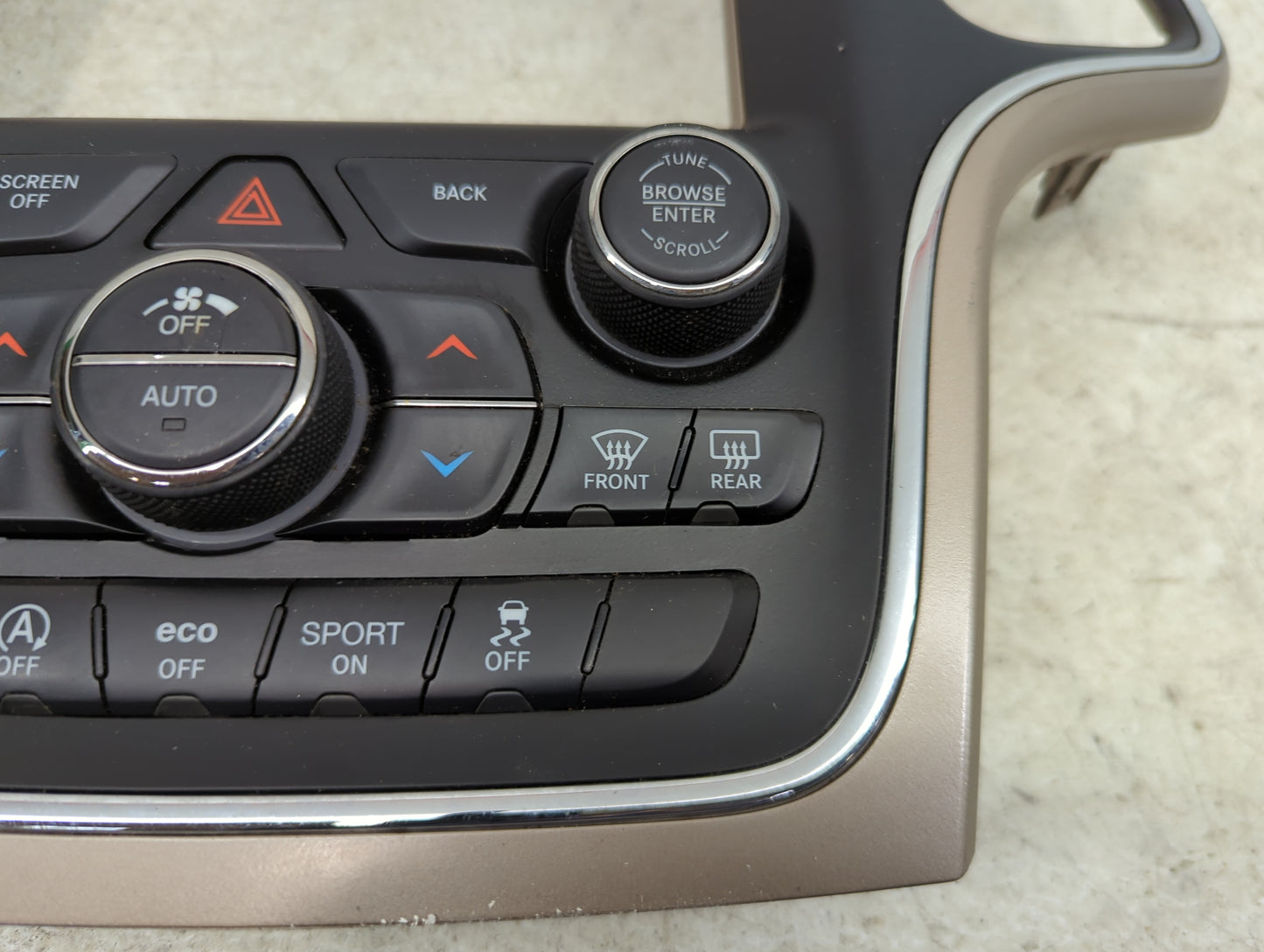 2016-2017 Jeep Grand Cherokee Climate Control Module Temperature AC/Heater Replacement P/N:68254006AI P68254006AI Fits OEM U