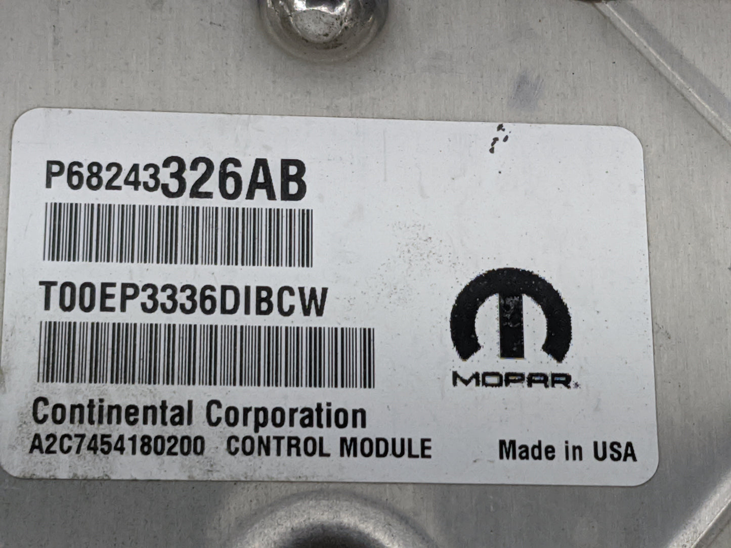 2016-2017 Jeep Grand Cherokee PCM Engine Control Computer ECU ECM PCU OEM P/N:P68322417AD P68243326AB Fits Fits 2016 2017 OE