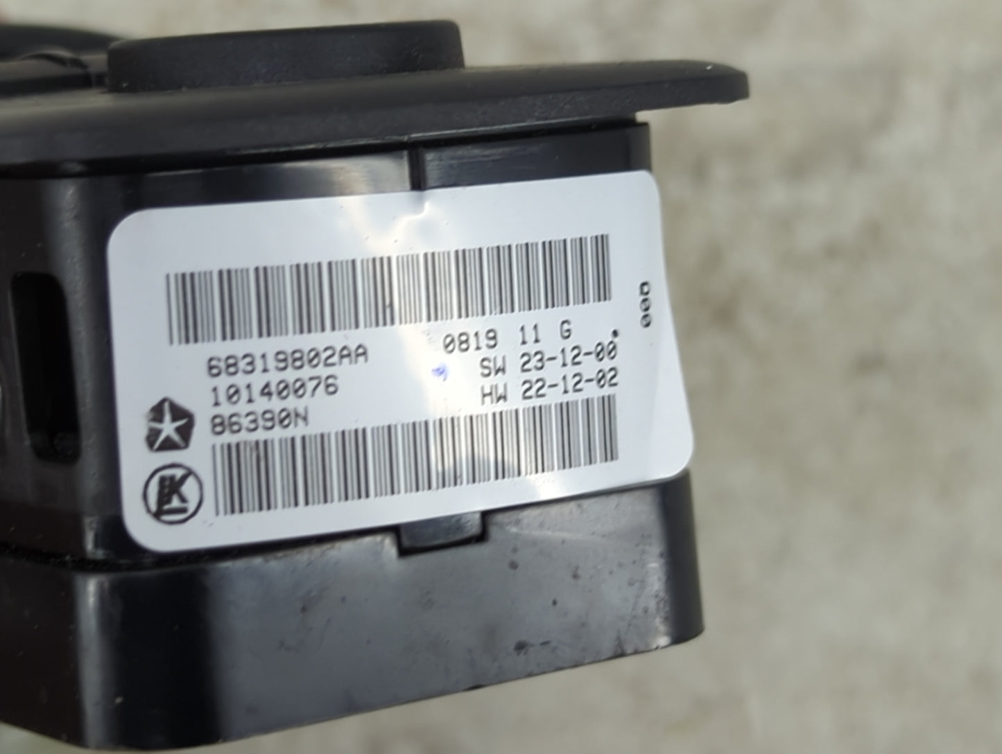 2016-2022 Jeep Grand Cherokee Master Power Window Switch Replacement Driver Side Left P/N:68319802AA 10140076 Fits OEM Used 