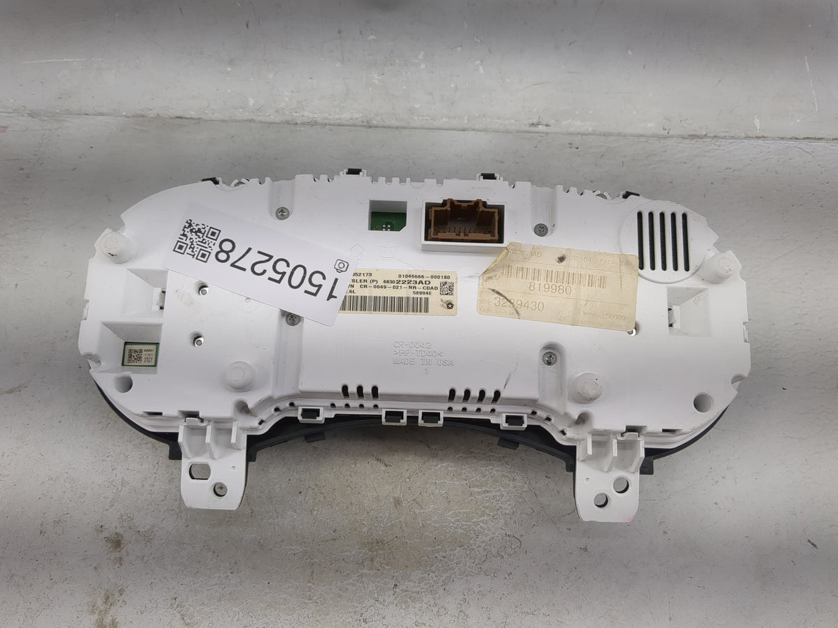 2017 Jeep Grand Cherokee Instrument Cluster Speedometer Gauges P/N:68302223AD Miles:104K Fits OEM Used Auto Parts - Oemuseda