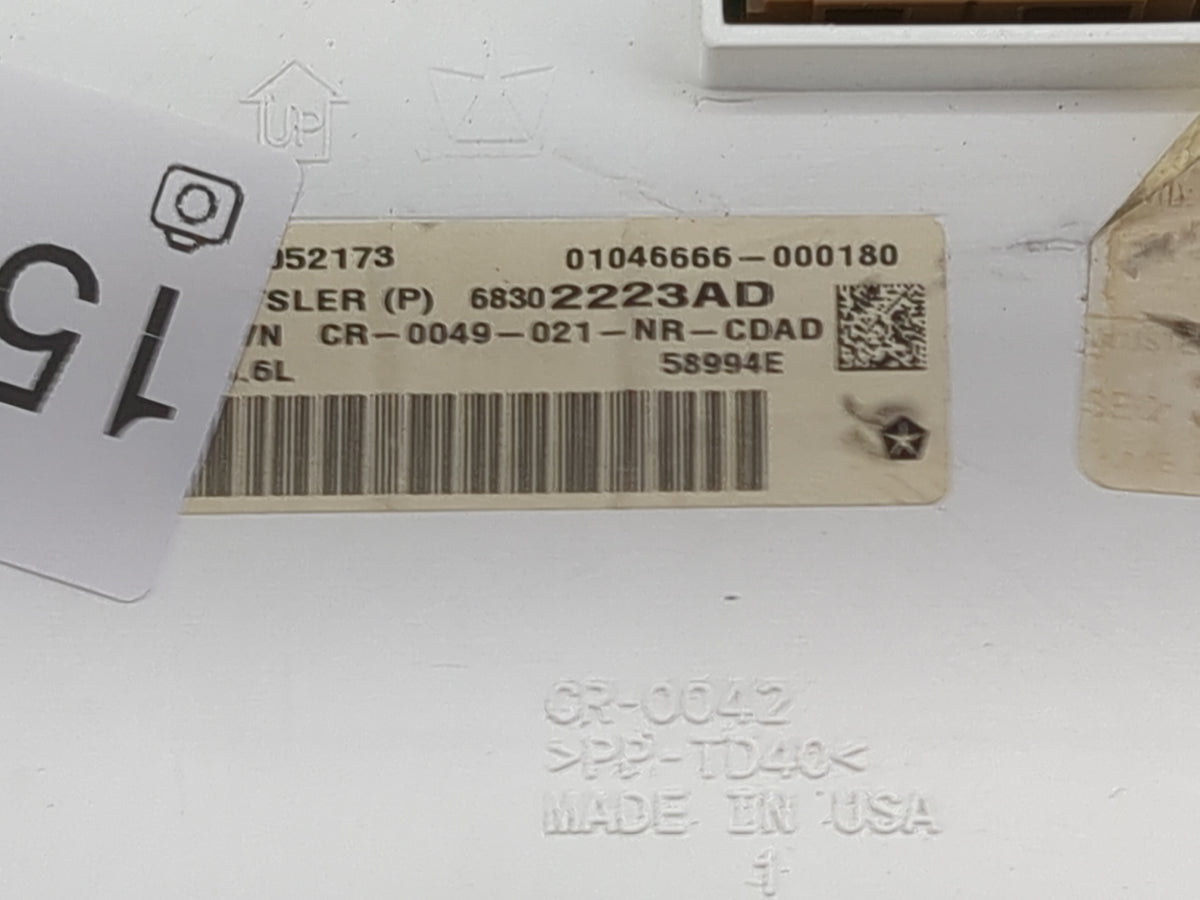 2017 Jeep Grand Cherokee Instrument Cluster Speedometer Gauges P/N:68302223AD Miles:104K Fits OEM Used Auto Parts - Oemuseda