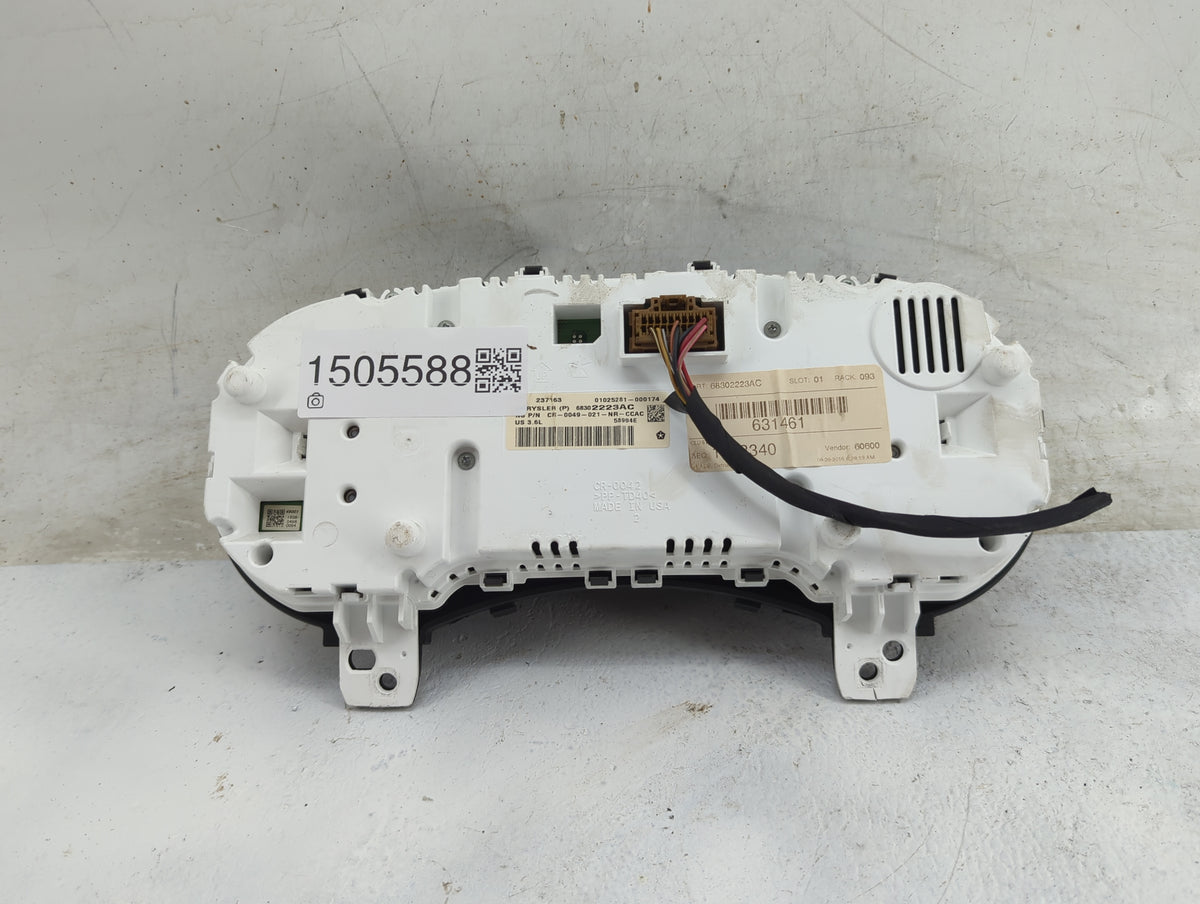 2017 Jeep Grand Cherokee Instrument Cluster Speedometer Gauges P/N:68302223AC CR-0049-021-NR-CCAC Miles: Fits OEM Used Auto 