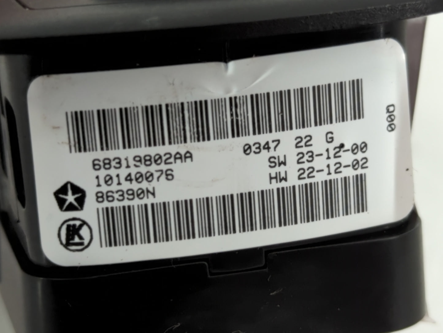 2016-2022 Jeep Grand Cherokee Master Power Window Switch Replacement Driver Side Left P/N:68319802AA Fits OEM Used Auto Part