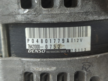 2011-2016 Jeep Grand Cherokee Alternator Replacement Generator Charging Assembly Engine OEM P/N:P04801779AI TN421000-0752 Fits OEM Used Auto Parts
