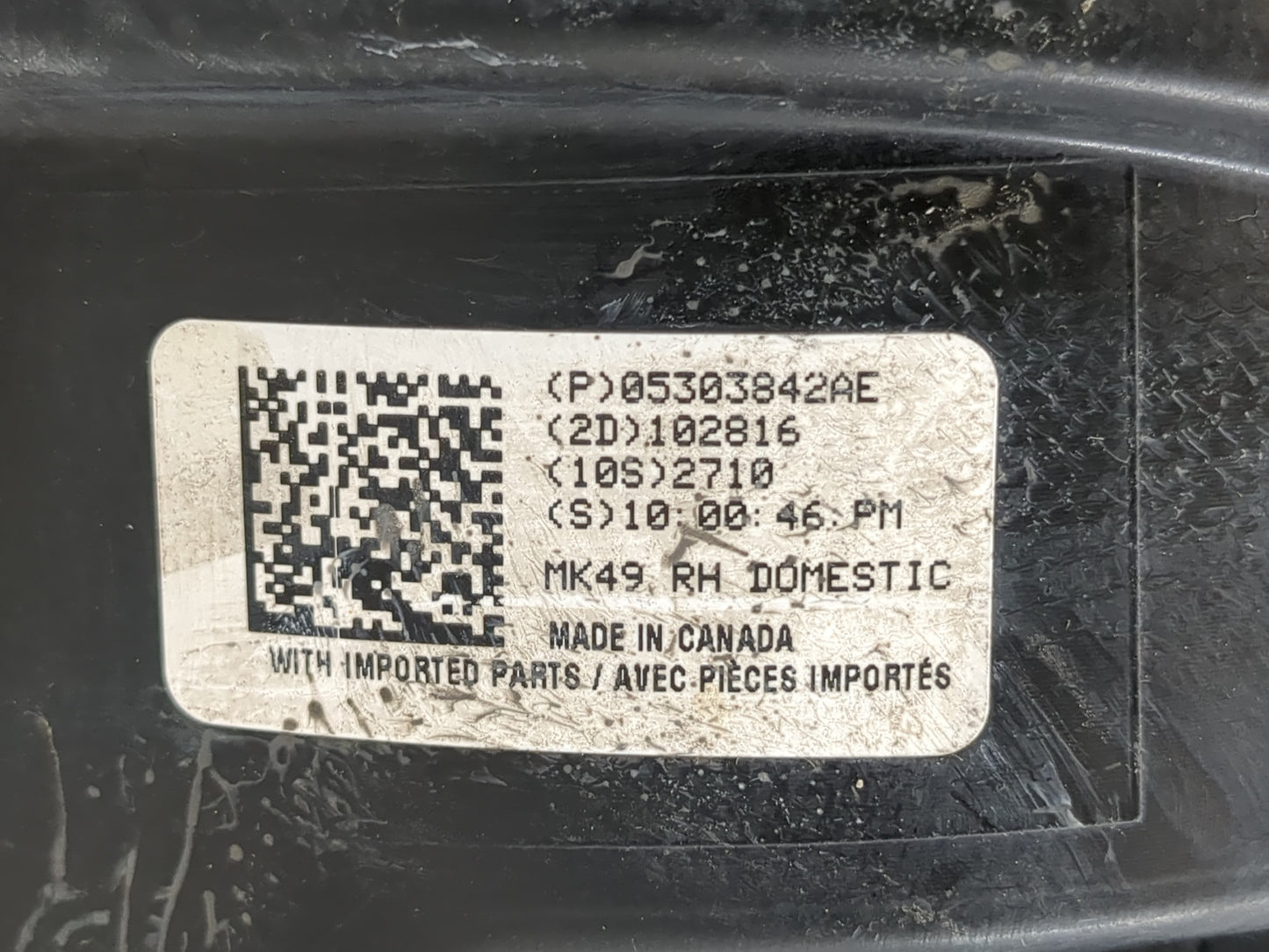 2007-2017 Jeep Patriot Passenger Right Oem Head Light Headlight Lamp - Oemusedautoparts1.com