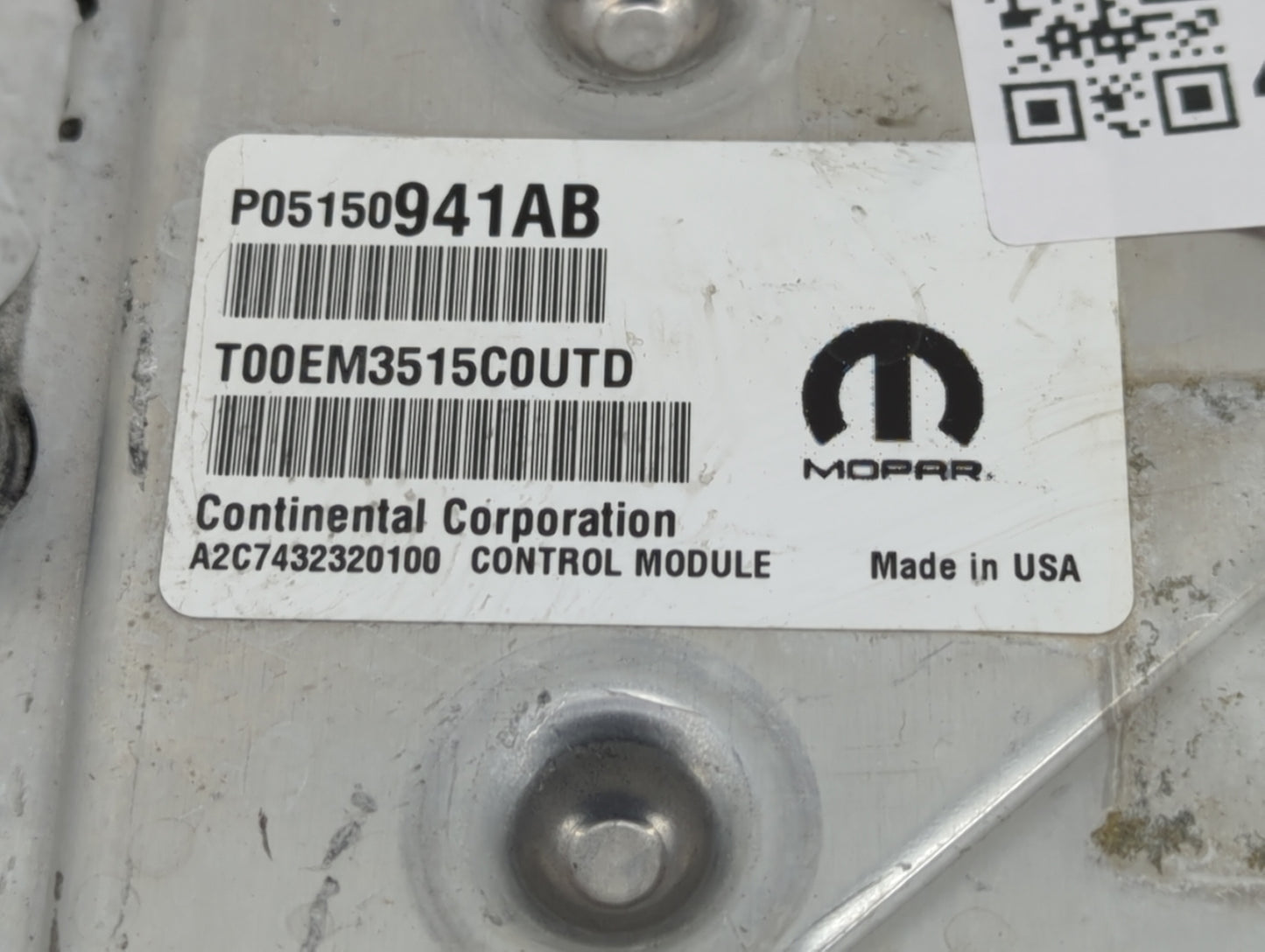2015-2017 Jeep Patriot PCM Engine Control Computer ECU ECM PCU OEM P/N:05150941AB Fits Fits 2015 2016 2017 OEM Used Auto Par