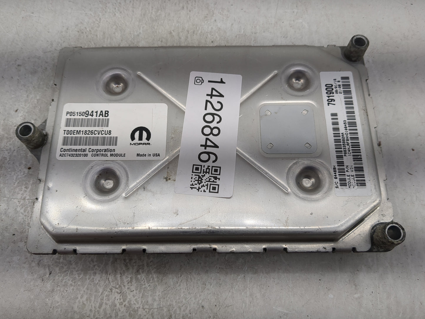 2013-2017 Jeep Patriot PCM Engine Control Computer ECU ECM PCU OEM P/N:P05150941AB T00EM1826CVCU8 Fits OEM Used Auto Parts -