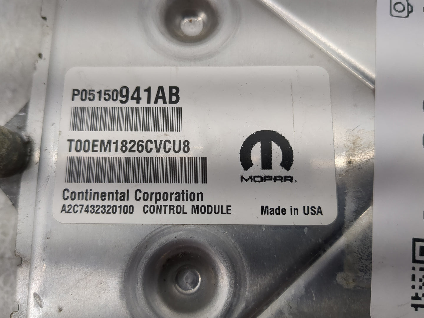 2013-2017 Jeep Patriot PCM Engine Control Computer ECU ECM PCU OEM P/N:P05150941AB T00EM1826CVCU8 Fits OEM Used Auto Parts -