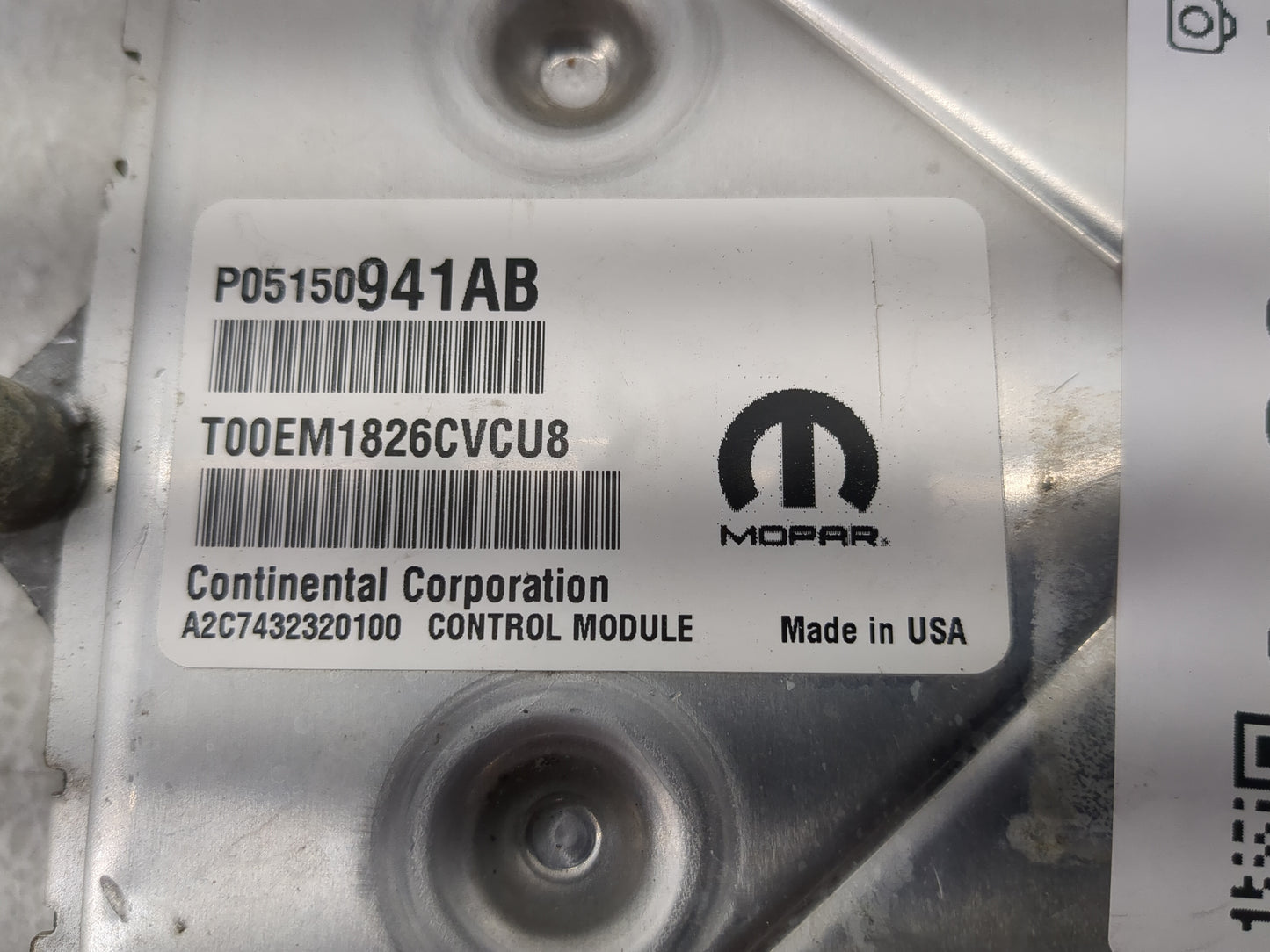 2013-2017 Jeep Patriot PCM Engine Control Computer ECU ECM PCU OEM P/N:P05150941AB T00EM1826CVCU8 Fits OEM Used Auto Parts -