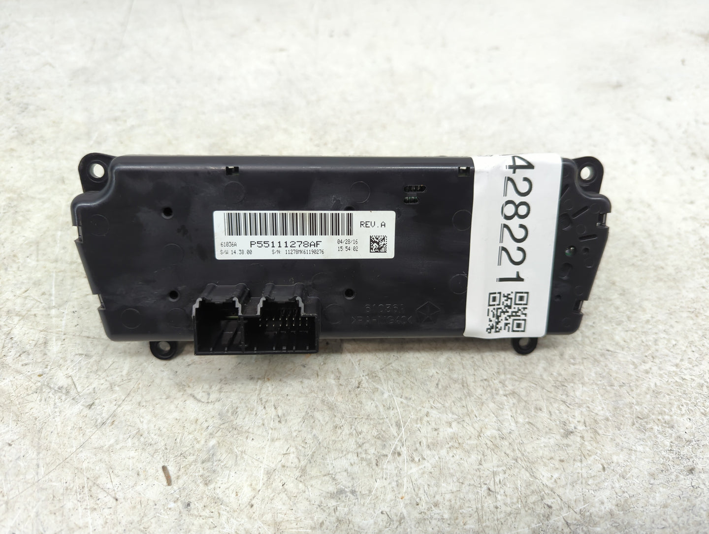 2011-2017 Jeep Patriot Climate Control Module Temperature AC/Heater Replacement P/N:P55111278AF Fits OEM Used Auto Parts - O