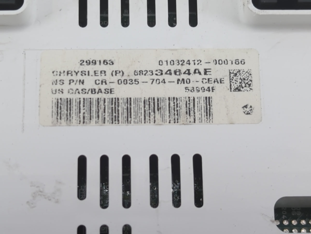 2017 Jeep Patriot Instrument Cluster Speedometer Gauges P/N:68233464AE Miles:65K Fits OEM Used Auto Parts - Oemusedautoparts