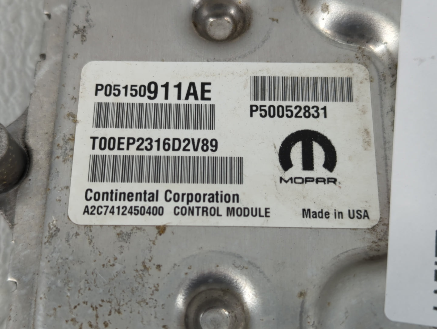 2015-2017 Jeep Renegade PCM Engine Control Computer ECU ECM PCU OEM P/N:P05150911AE Fits Fits 2015 2016 2017 OEM Used Auto P