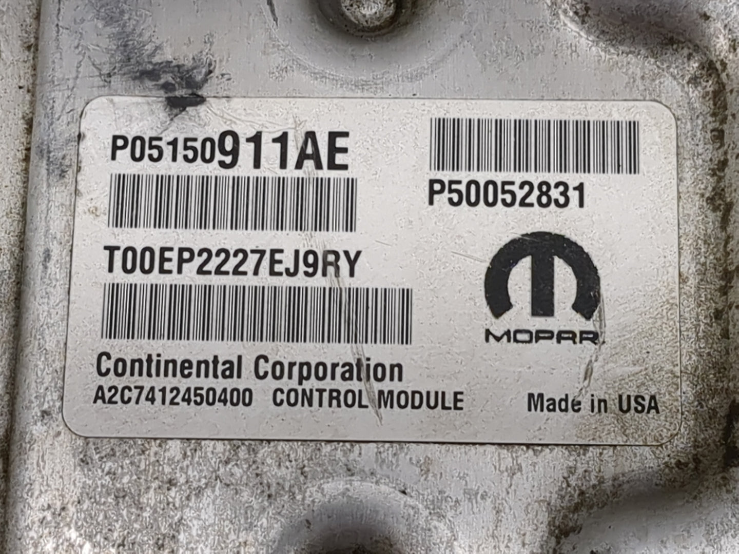 2015-2017 Jeep Renegade PCM Engine Control Computer ECU ECM PCU OEM P/N:P05150911AE P50052831 Fits Fits 2015 2016 2017 OEM U