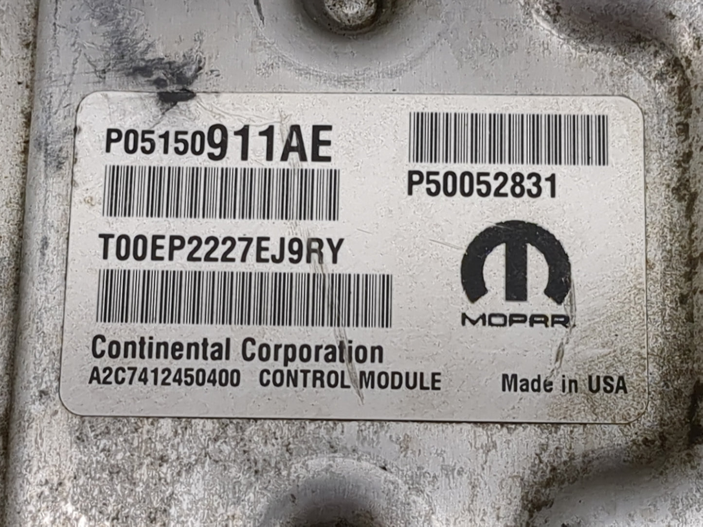 2015-2017 Jeep Renegade PCM Engine Control Computer ECU ECM PCU OEM P/N:P05150911AE P50052831 Fits Fits 2015 2016 2017 OEM U