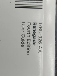 2017 Jeep Renegade Owners Manual Book Guide P/N:17BU-926-AA OEM Used Auto Parts - Oemusedautoparts1.com
