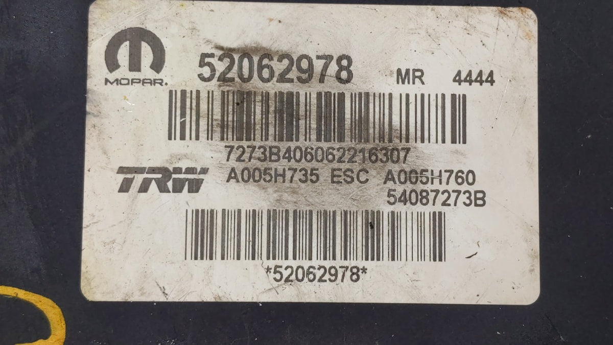 2015-2017 Jeep Renegade Anti-Lock Brake ABS Pump Module Actuator OEM P/N:52049765 52022986, 52062978 Fits Fits 2015 2016 201
