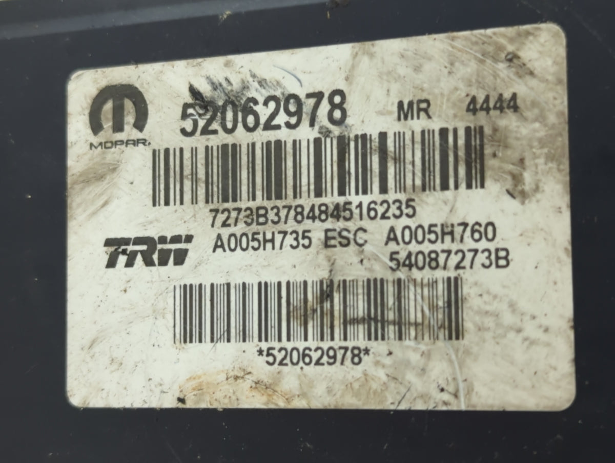 2015-2017 Jeep Renegade Anti-Lock Brake ABS Pump Module Actuator OEM P/N:52062978 Fits Fits 2015 2016 2017 OEM Used Auto Par