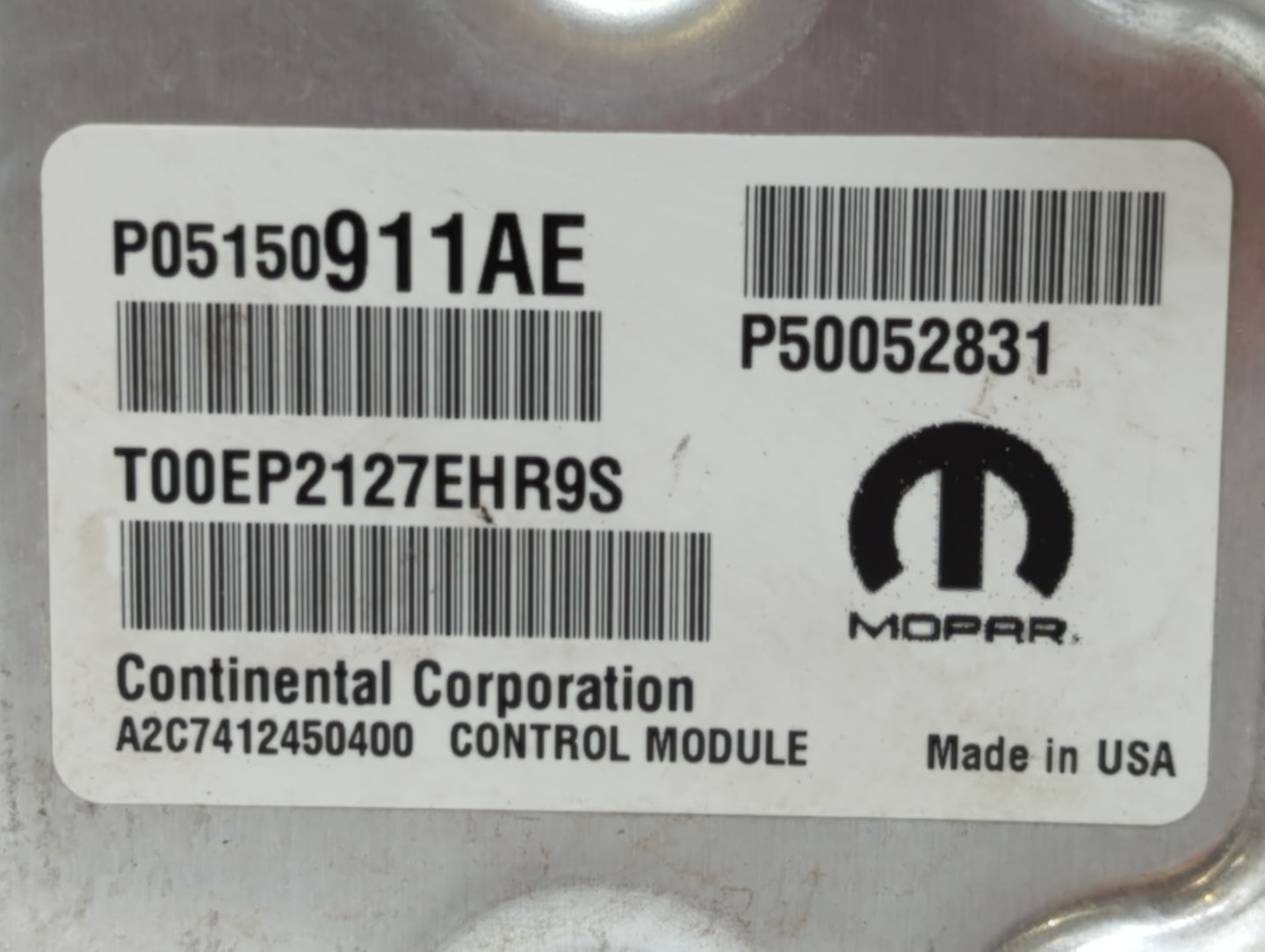 2015-2017 Jeep Renegade PCM Engine Control Computer ECU ECM PCU OEM P/N:P05150911AE Fits Fits 2015 2016 2017 OEM Used Auto P