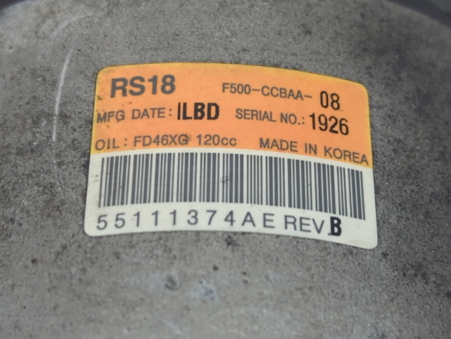 2014-2018 Jeep Wrangler Air Conditioning A/c Ac Compressor Oem - Oemusedautoparts1.com