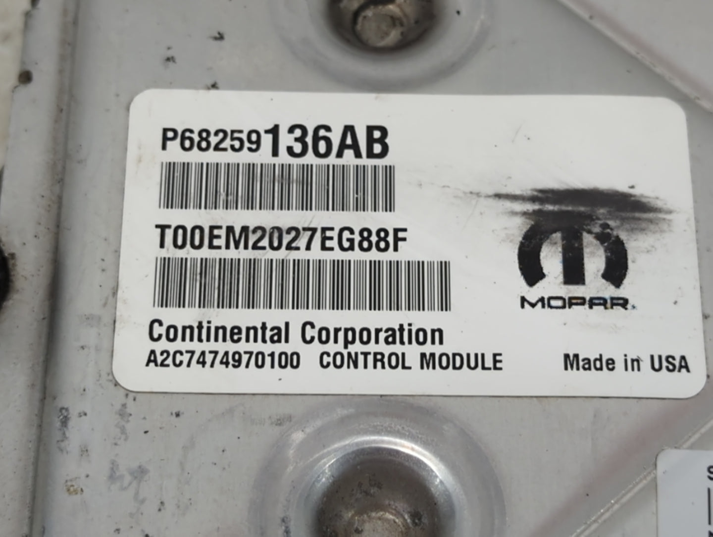 2016-2018 Jeep Wrangler PCM Engine Control Computer ECU ECM PCU OEM P/N:P68259136AB P68317067AD Fits Fits 2016 2017 2018 OEM