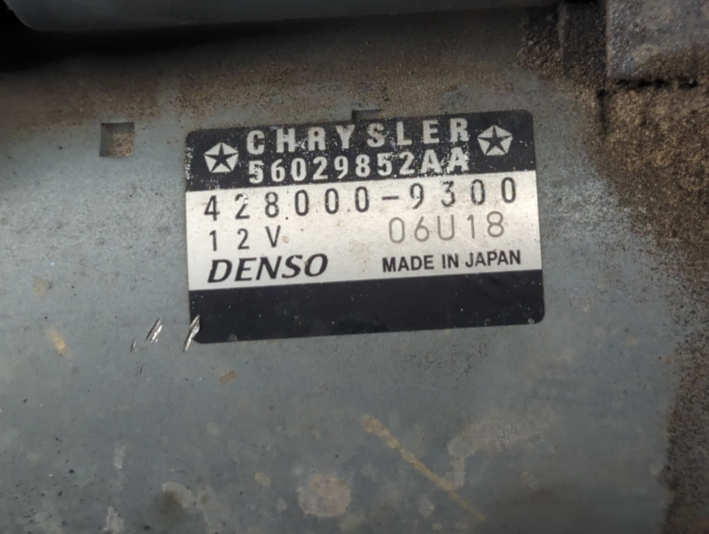 2012-2022 Jeep Wrangler Car Starter Motor Solenoid OEM P/N:428000-9300 56029852AA Fits OEM Used Auto Parts - Oemusedautopart