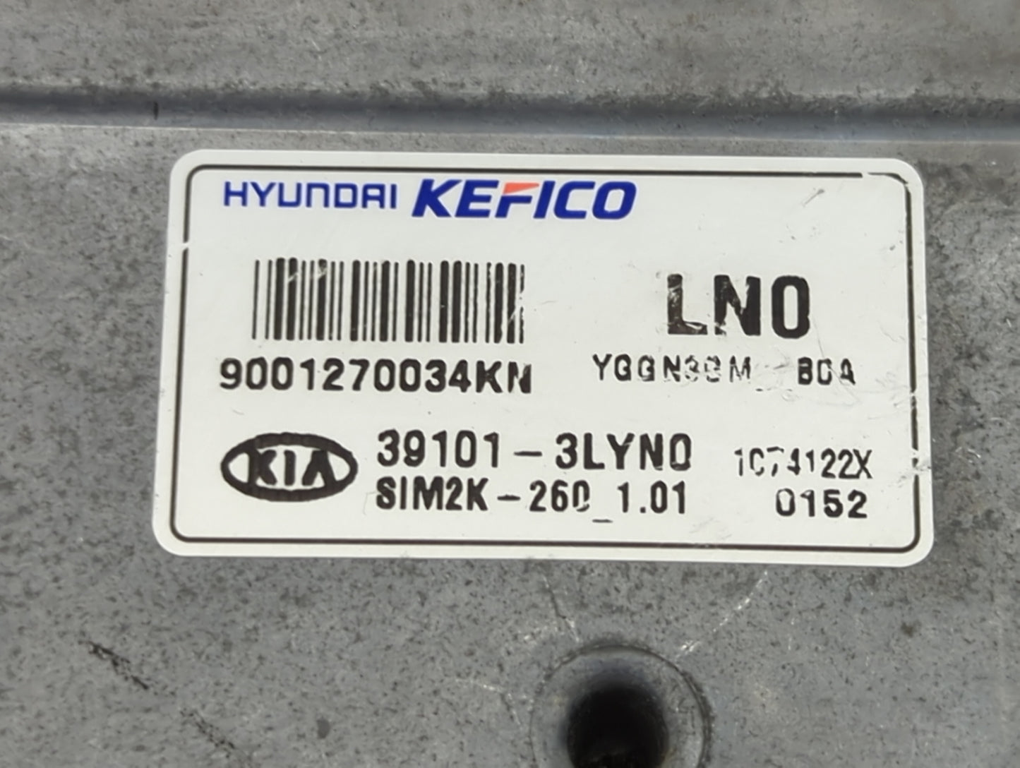 2017-2019 Kia Cadenza PCM Engine Control Computer ECU ECM PCU OEM P/N:39101-3LYN0 9001270034KN, SIM2K-260 Fits Fits 2017 201