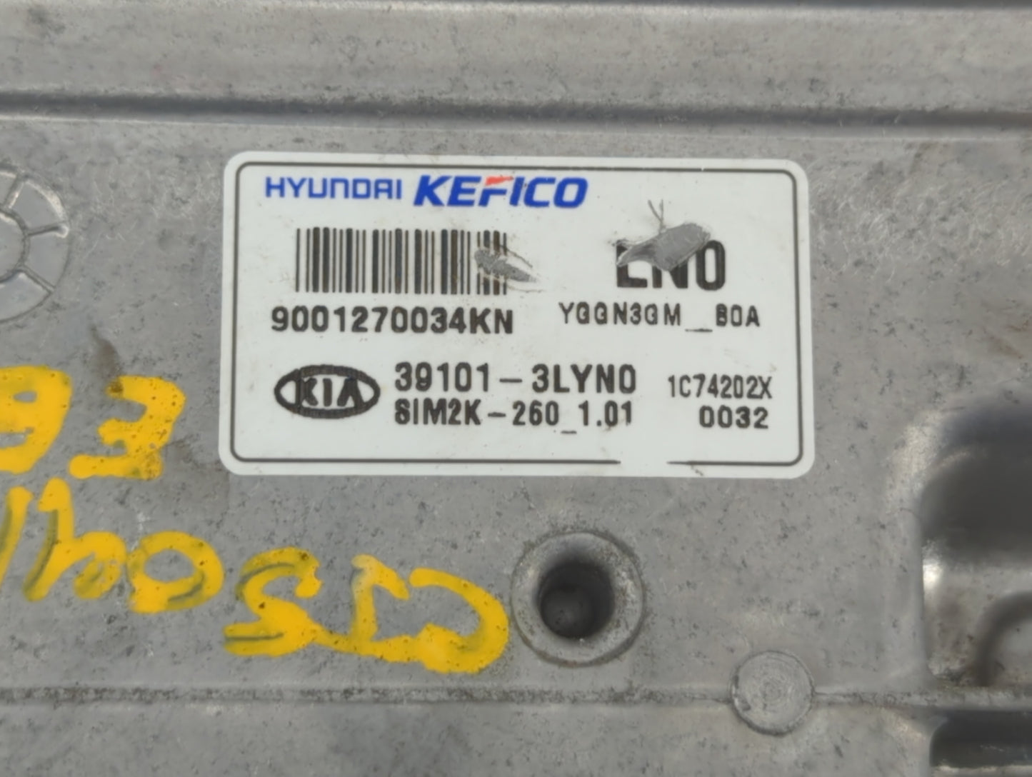 2017-2019 Kia Cadenza PCM Engine Control Computer ECU ECM PCU OEM P/N:39101-3LYN0 Fits Fits 2017 2018 2019 OEM Used Auto Par