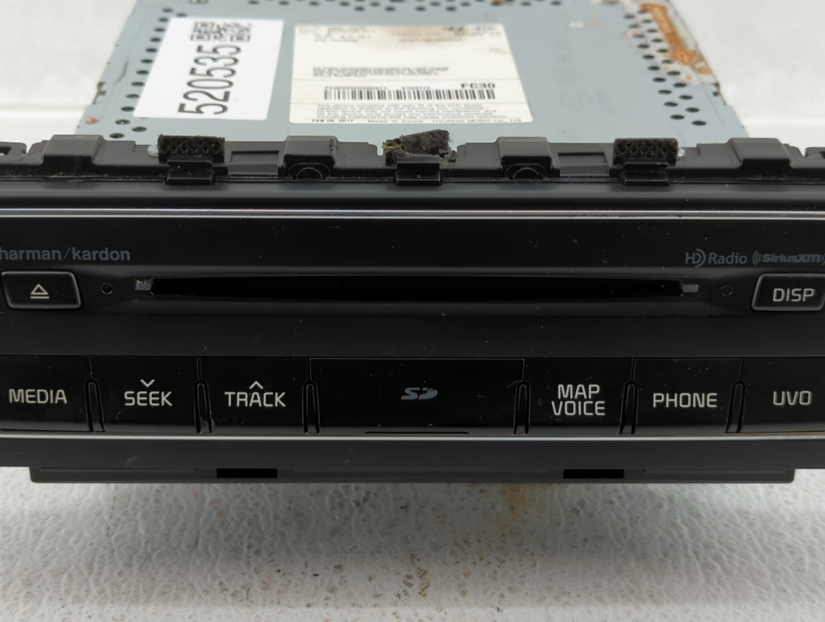 2017-2018 Kia Cadenza Am Fm Cd Player Radio Receiver 520535 - Oemusedautoparts1.com