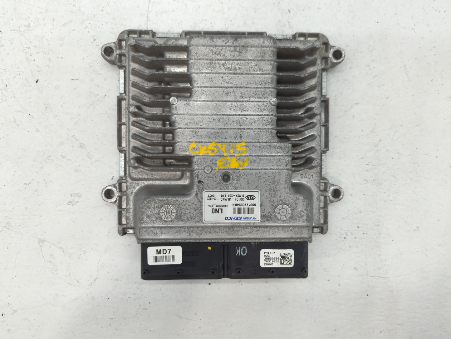 2017-2019 Kia Cadenza PCM Engine Control Computer ECU ECM PCU OEM P/N:39101-3LYN0 Fits Fits 2017 2018 2019 OEM Used Auto Par