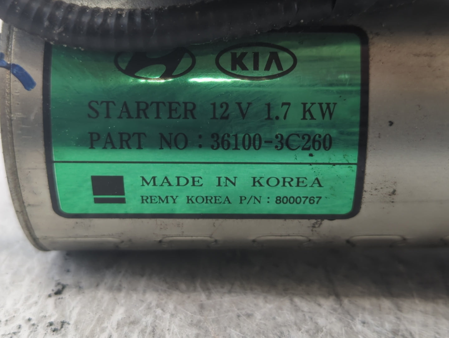 2015-2020 Kia Cadenza Car Starter Motor Solenoid OEM P/N:36100-3C260 Fits Fits 2015 2016 2017 2018 2019 2020 OEM Used Auto P